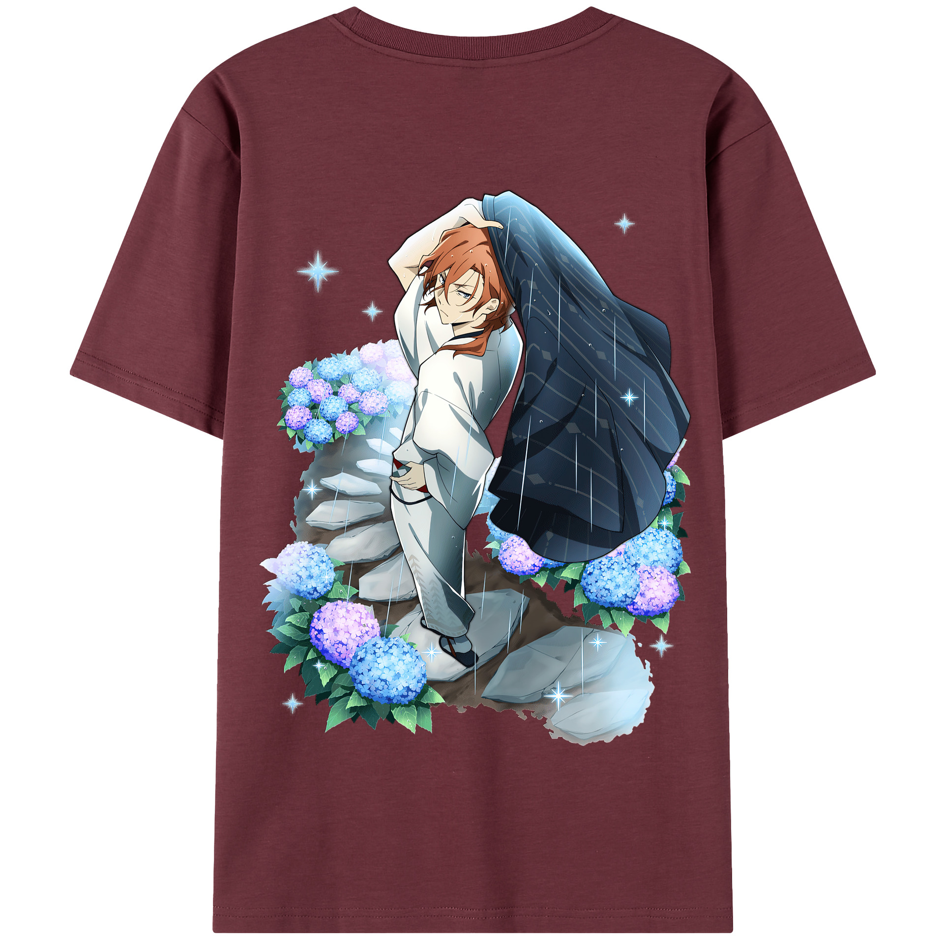（画像用） 文豪ストレイドッグス Bungo Stray Dogs 綿100％半袖Tシャツ（背面プリント）